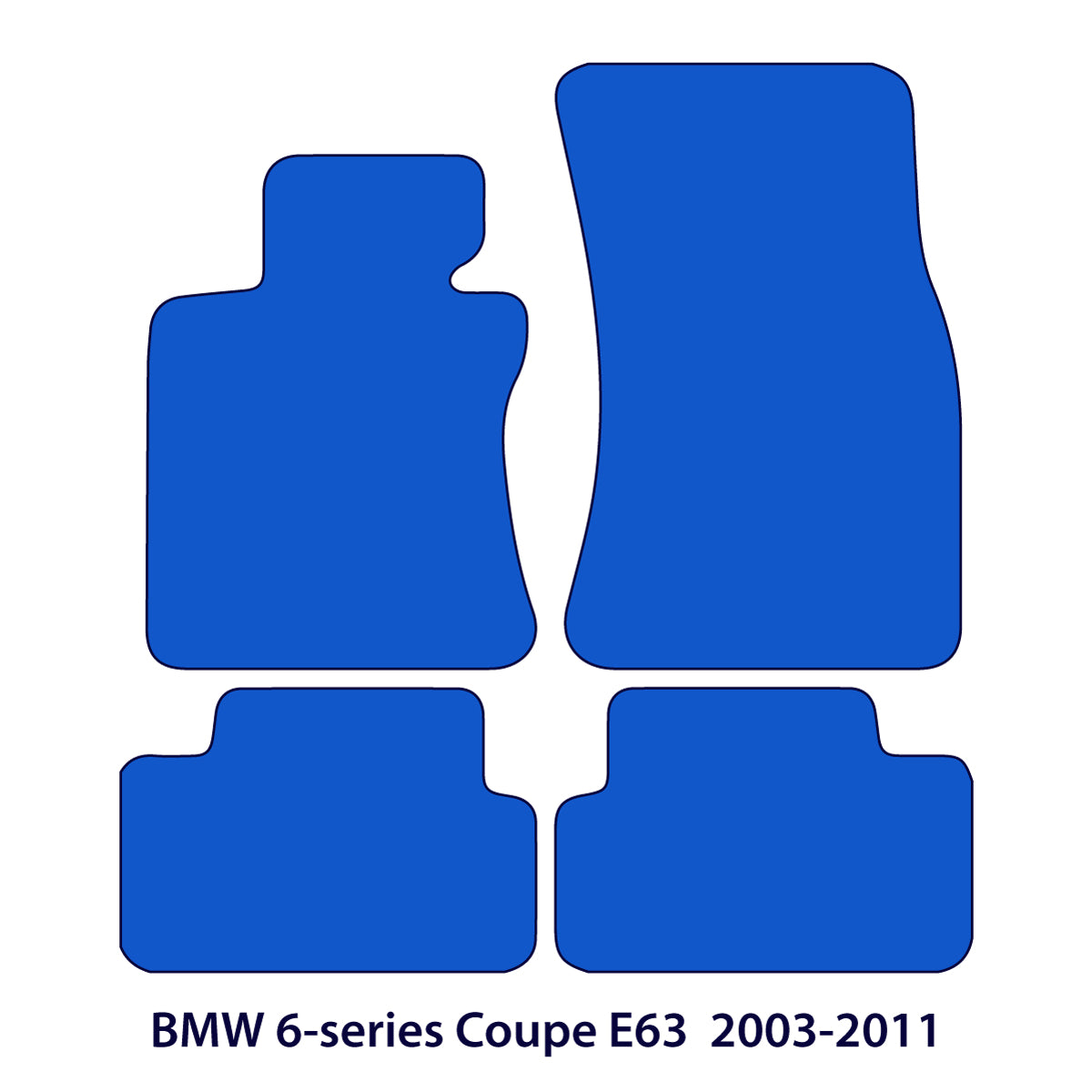 BMW 6-Series Coupé Velour Floor Mats 2003-2011 – E63 – Black
