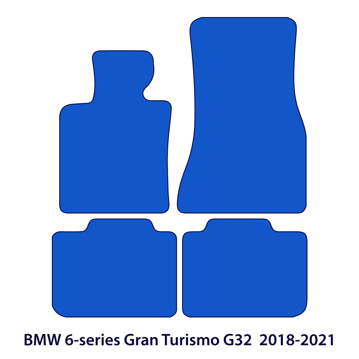 BMW 6-Series Gran Turismo Velour Floor Mats 2018-2023 – G32 – Black