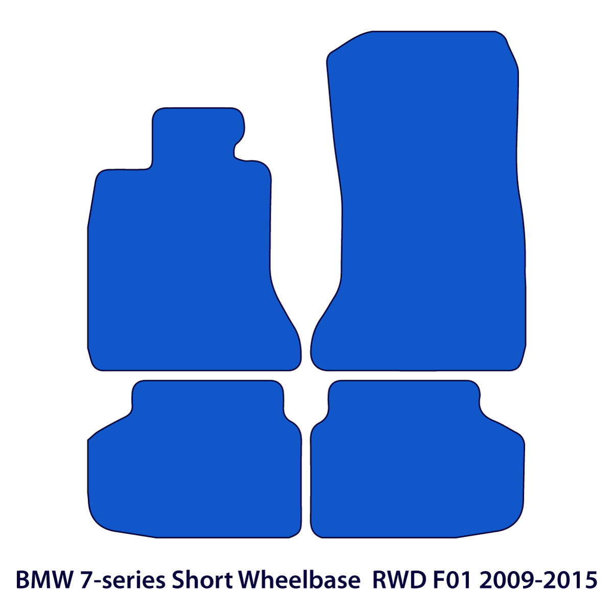 BMW 7-Series Floor Mats - Short Wheelbase RWD F01 - Black