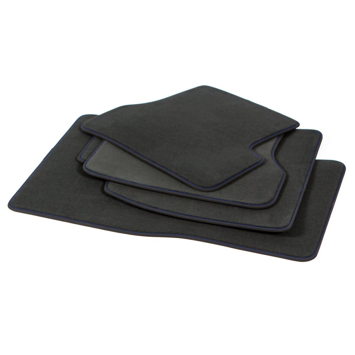 BMW i3 Velour Floor Mats 2013-2022 – Blue Stitching