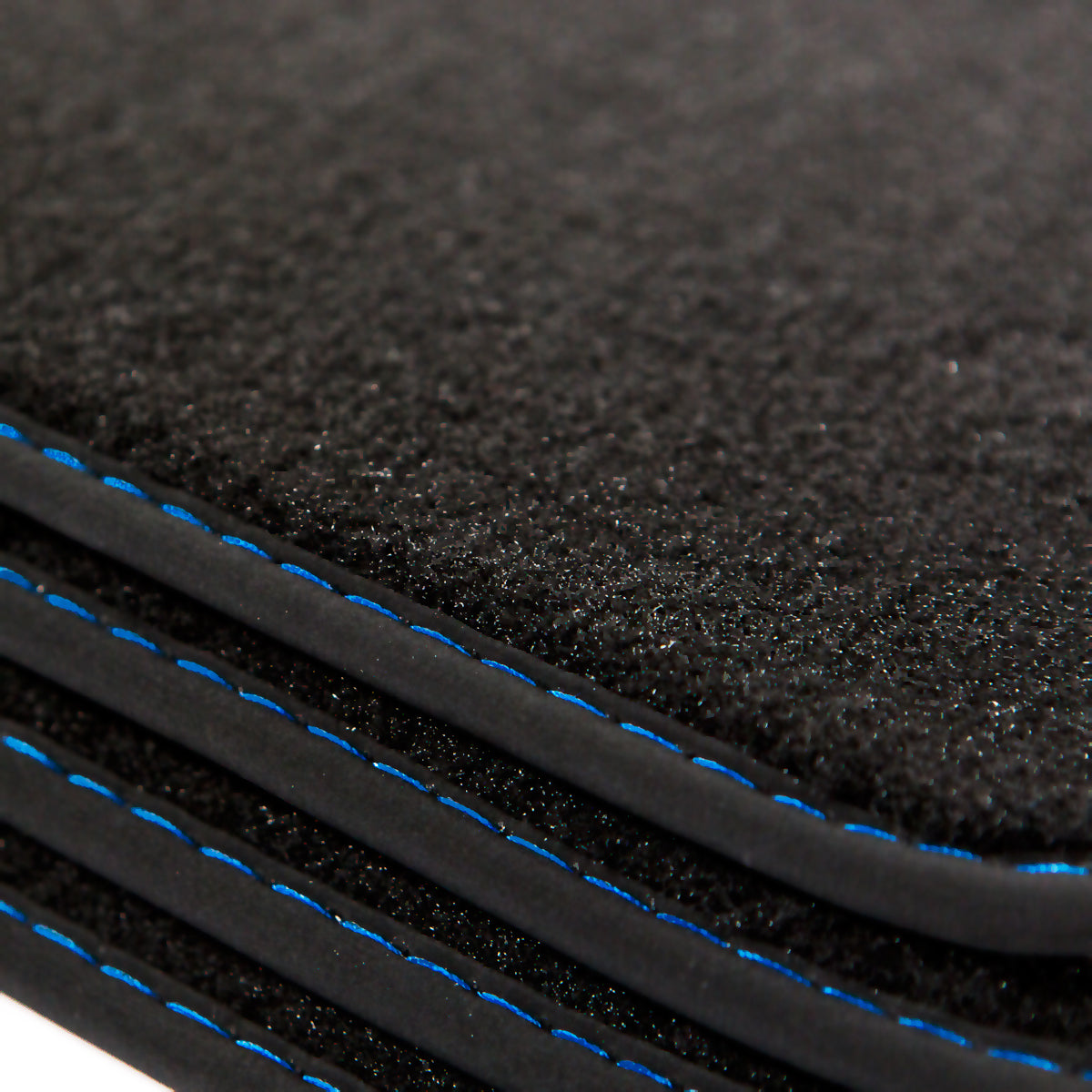 BMW i3 Velour Floor Mats 2013-2022 – Blue Stitching