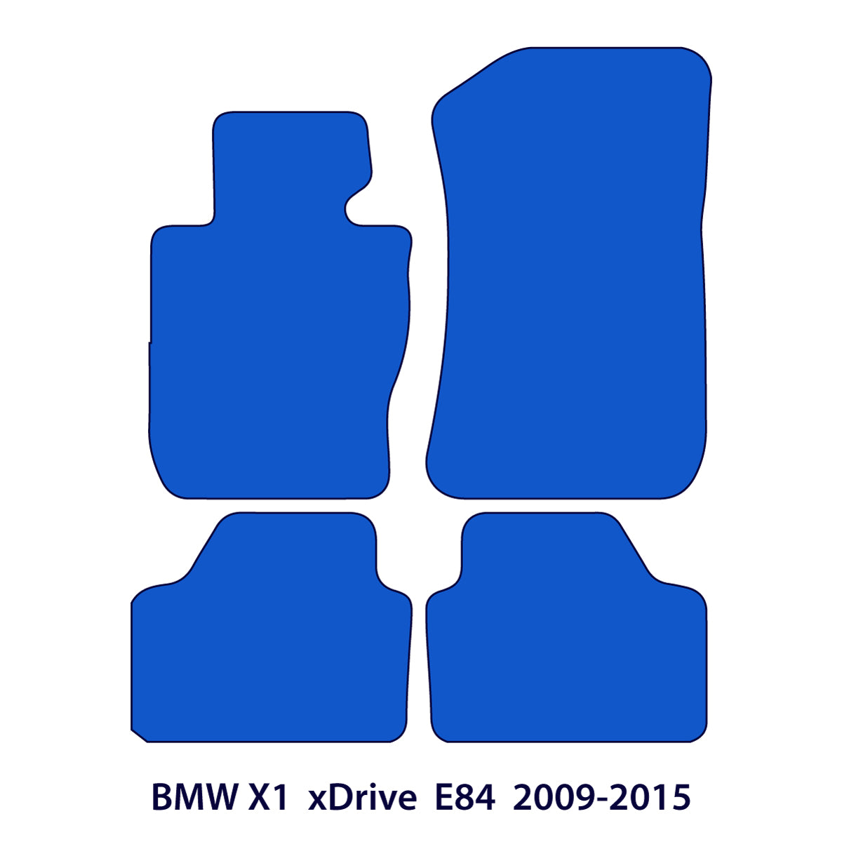 BMW X1 Velour Floor Mats 2009-2015 – xDrive E84 – M Stitching