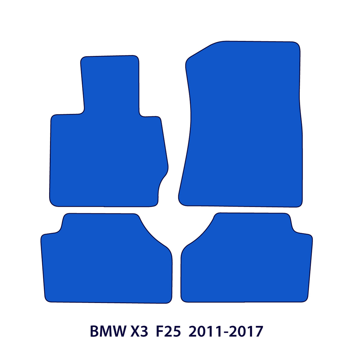BMW X3 Velour Floor Mats 2011-2017 – F25 – X Logo