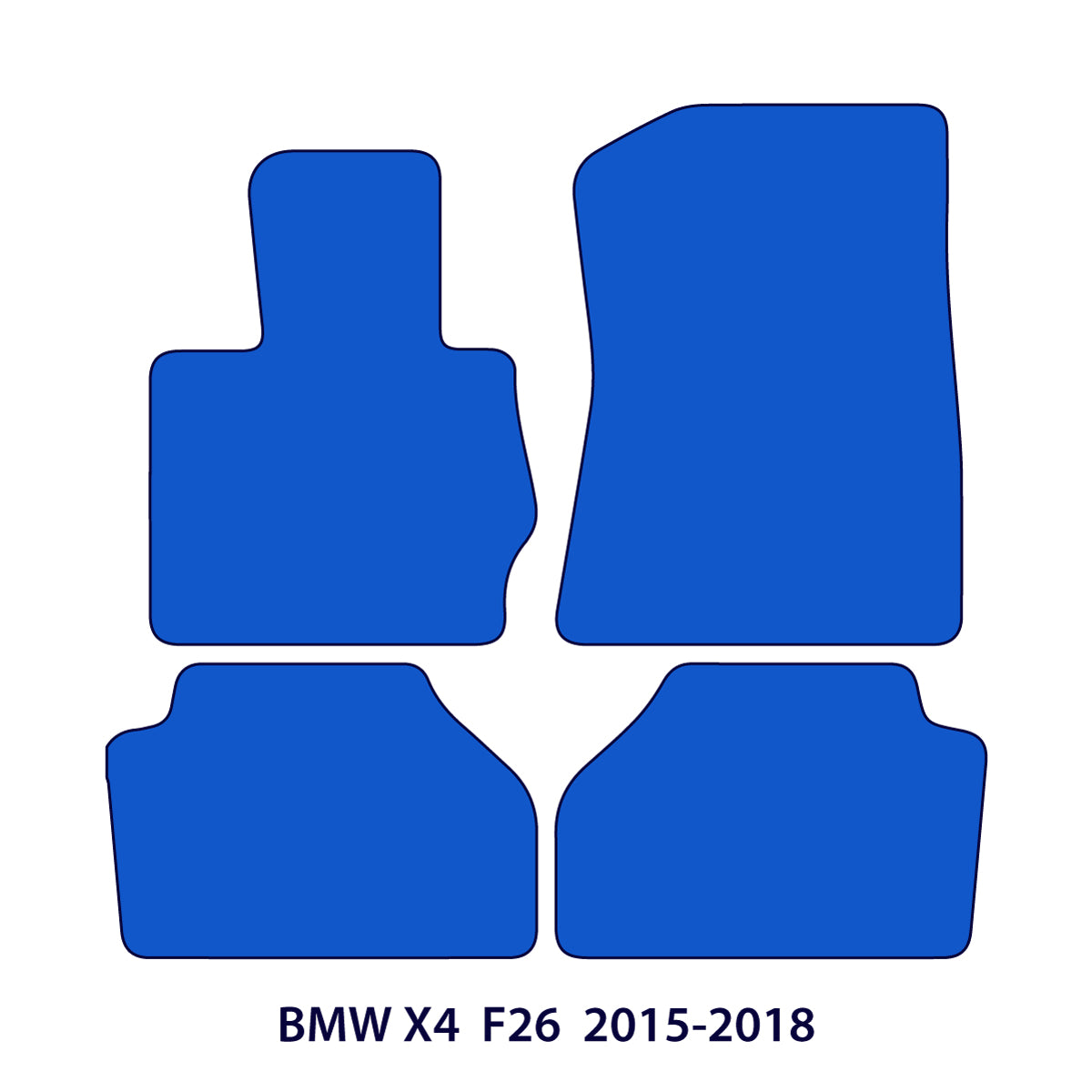 BMW X4 Velour Floor Mats 2015–2018 – F26 – Black