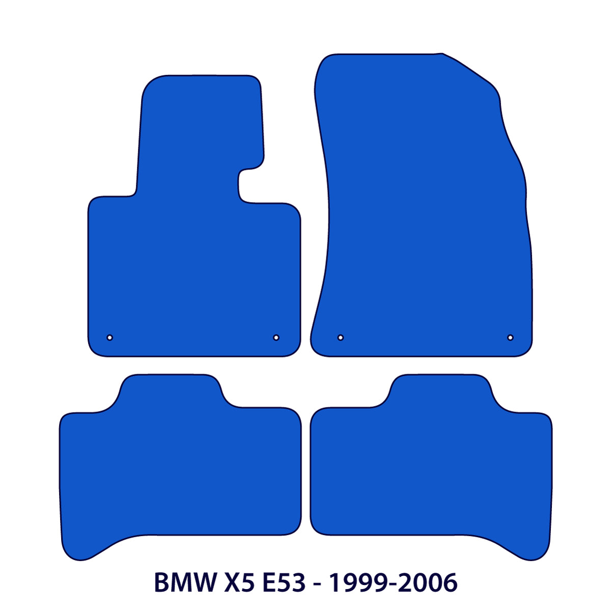 BMW X5 Velour Floor Mats 1999-2006 – E53 – Black