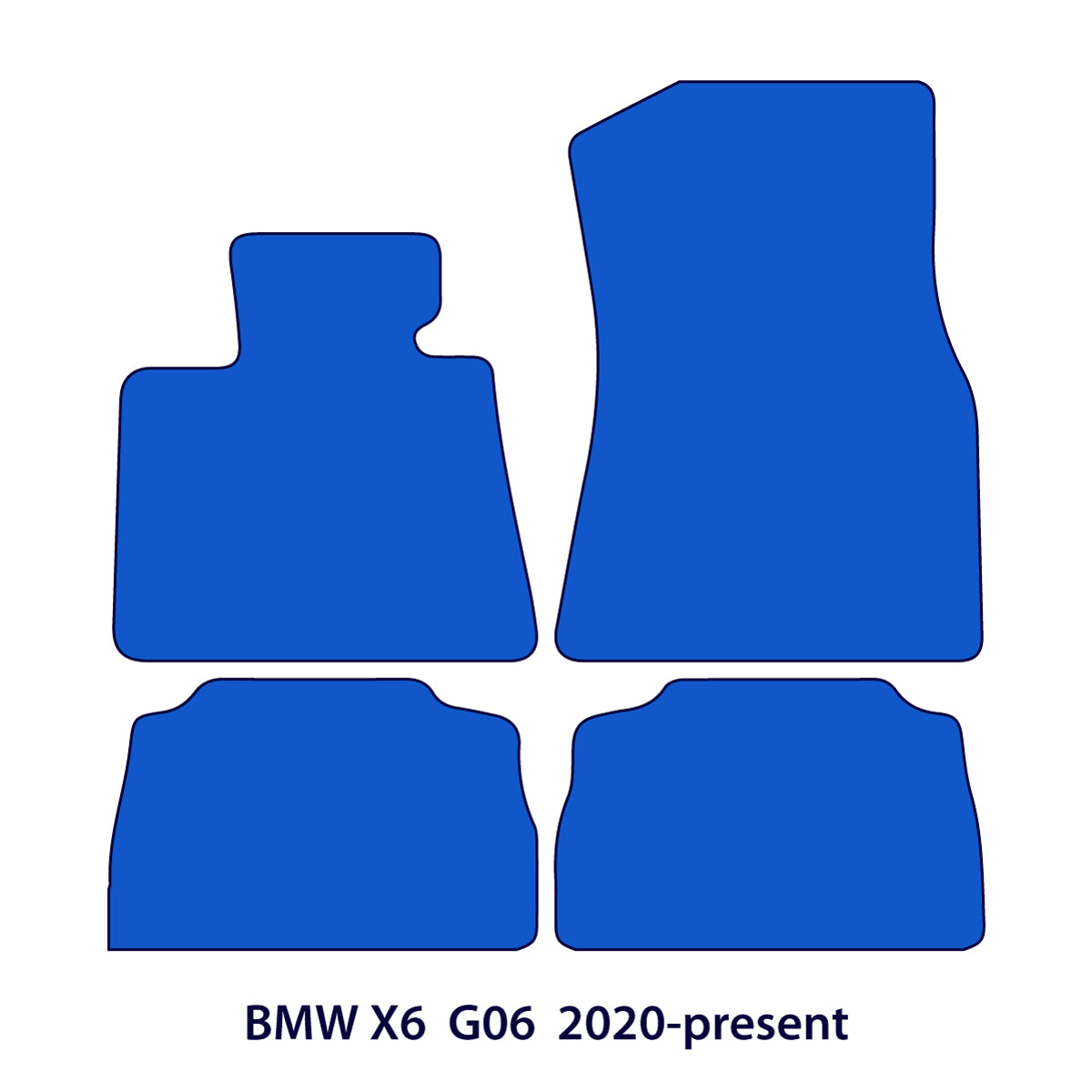 BMW X6 Velour Floor Mats 2020-2026 – G06 – Black