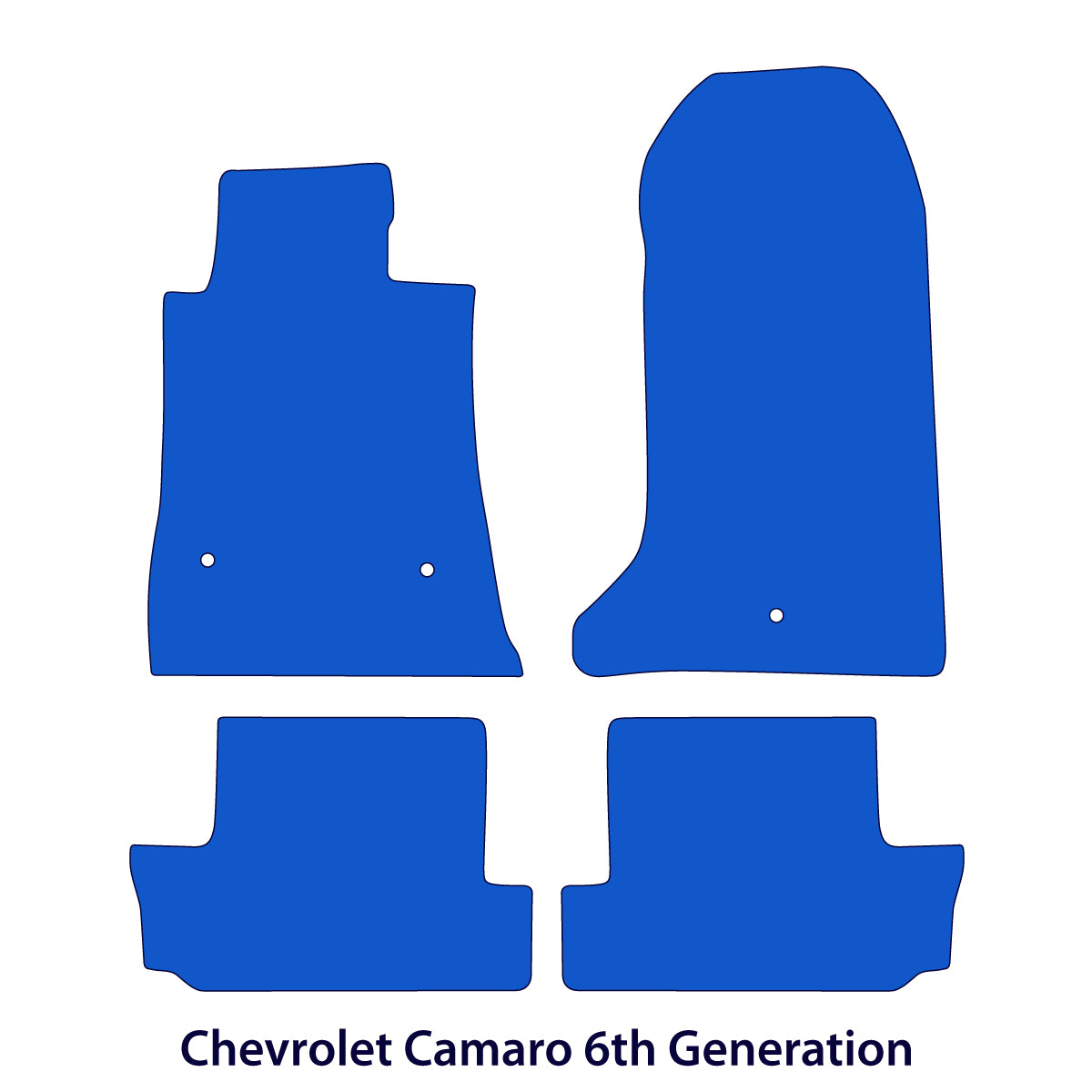 Chevrolet Camaro Velour Floor Mats 2016-2024 – Coupe & Convertible – Black