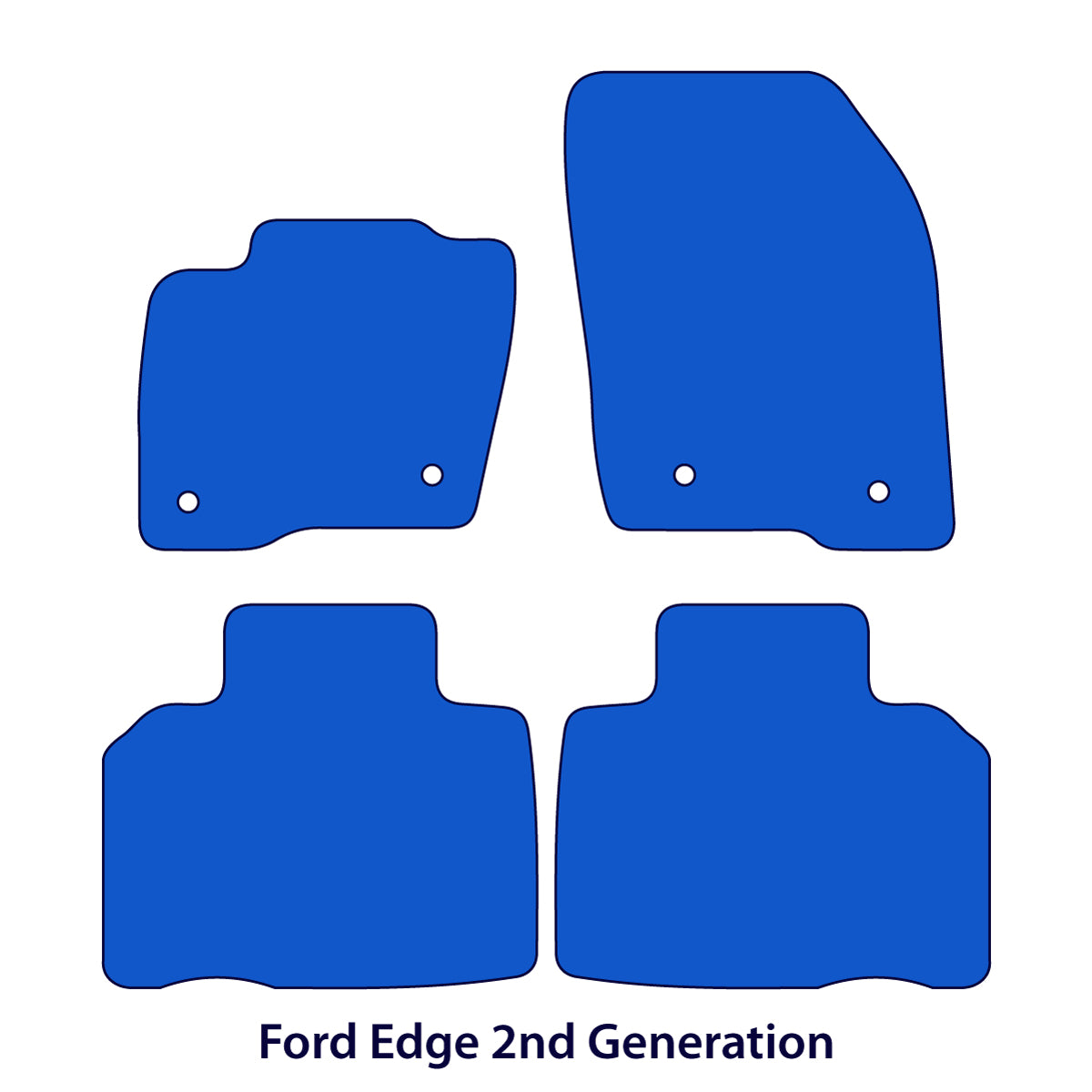 Ford Edge Floor Mats - Second Generation - Red Stitching