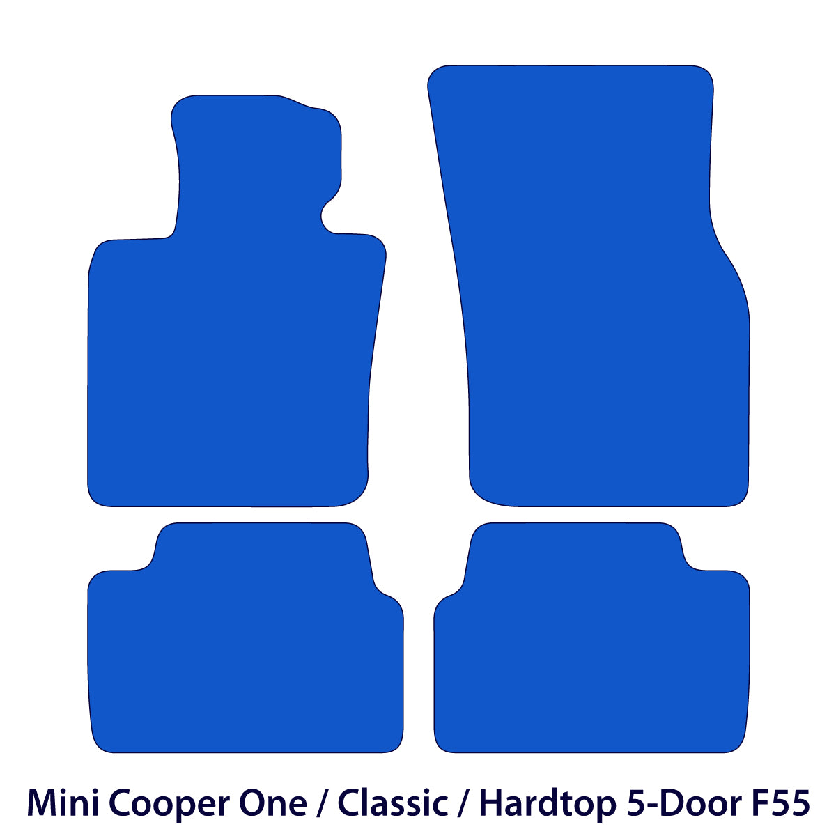 Mini Cooper One / Classic / Hardtop 5-Door Velour Floor Mats 2014-2024 – Hatchback F55 – Black