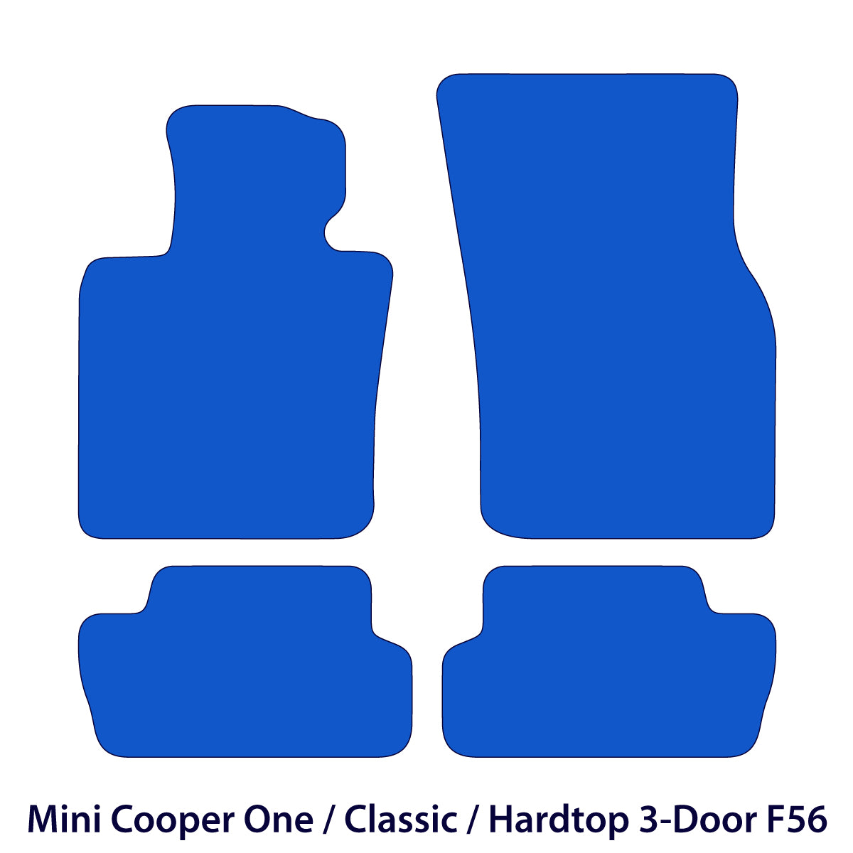 Mini Cooper One / Classic / Hardtop 3-Door Velour Floor Mats 2014-2024 – F56 – Black