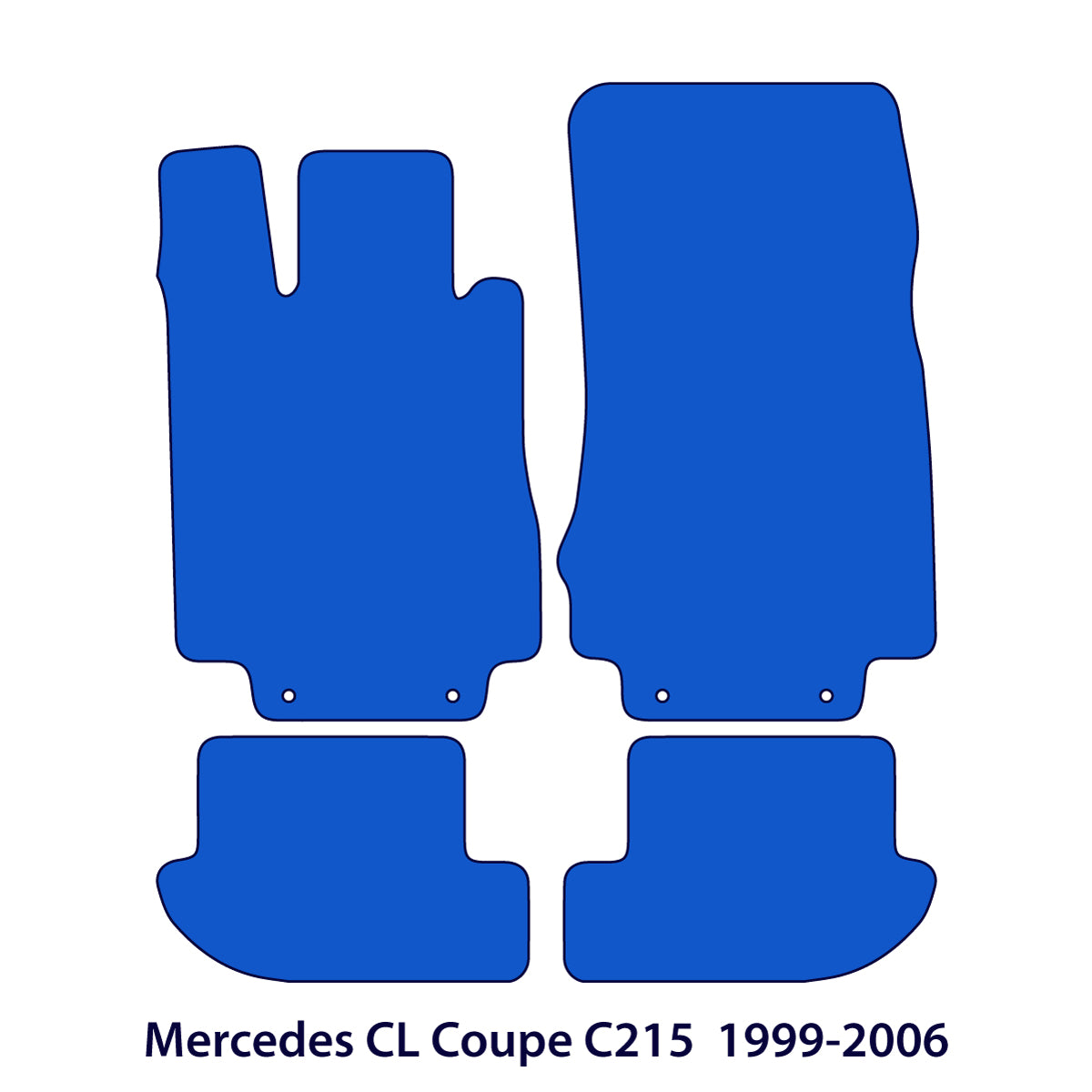 Mercedes CL Velour Floor Mats 1999-2006 – Coupe C215 – Black