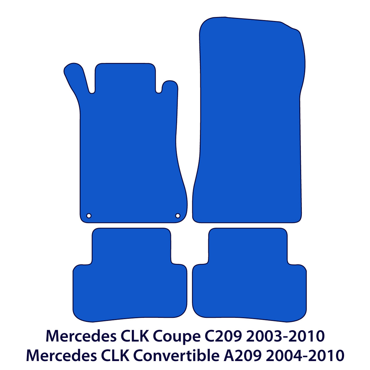 Mercedes CLK Velour Floor Mats – Coupe &amp; Convertible C209 &amp; A209 – Beige