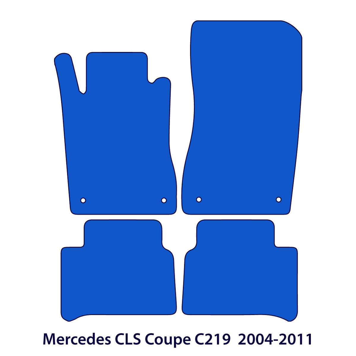 Mercedes CLS Velour Floor Mats 2004-2011 – C219 – Black