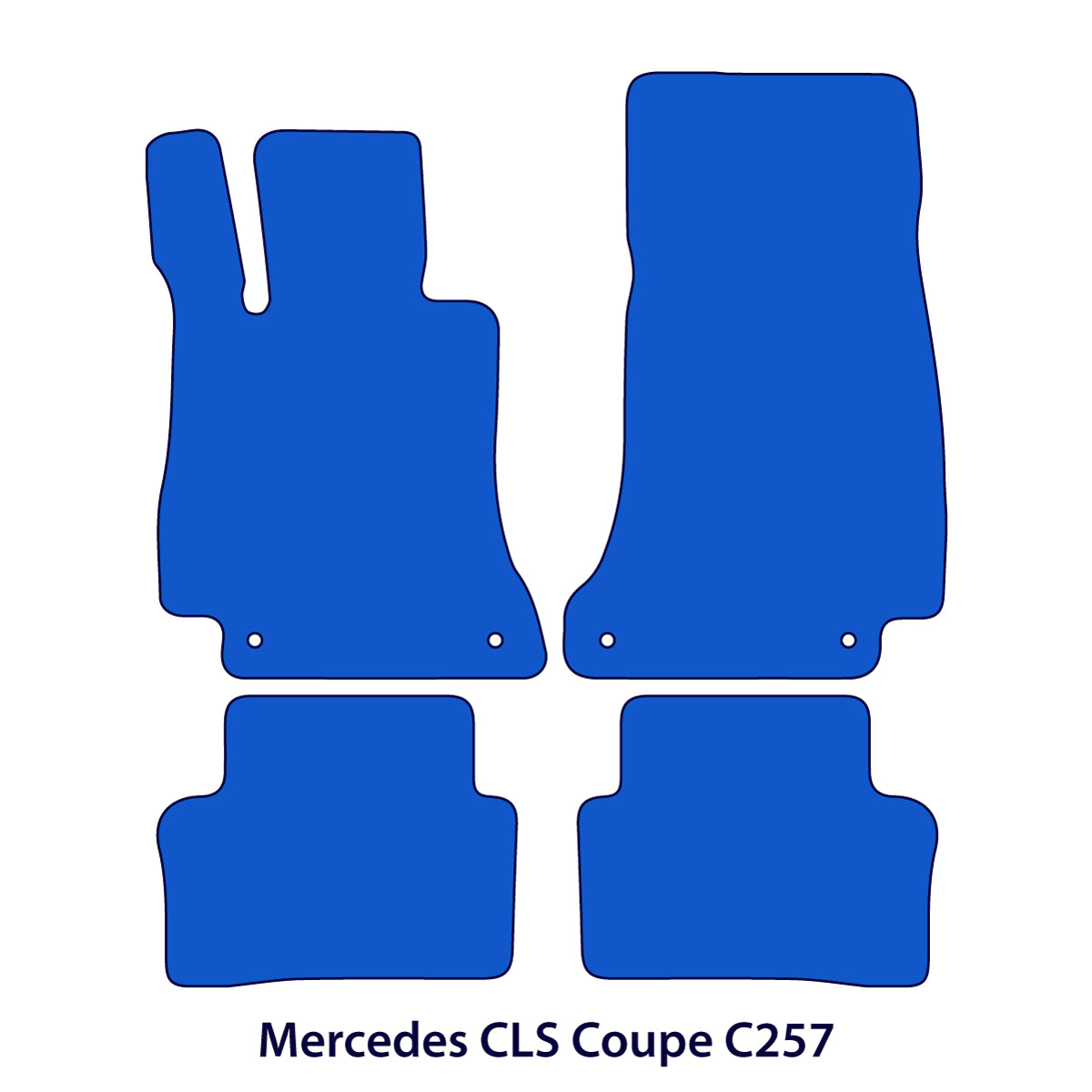 Mercedes CLS Velour Floor Mats 2019-2024 – C257 – Black