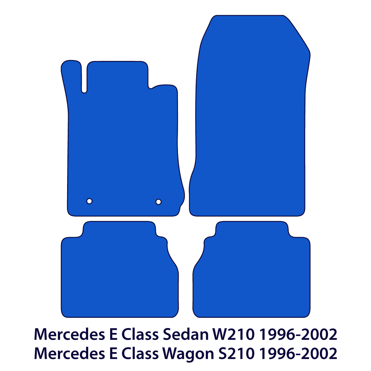 Mercedes E Class Velour Floor Mats 1996 2002 W210 S210 Black mercedes-e-class-velour-floor-mats-1996-2002-w210-s210-black