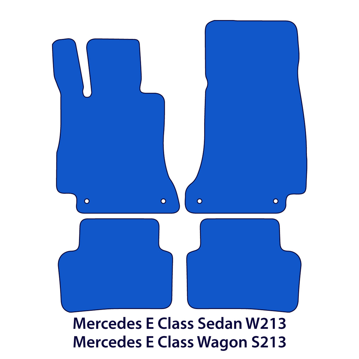 Mercedes E-Class Velour Floor Mats 2017-2023 – W213 & S213 – Black