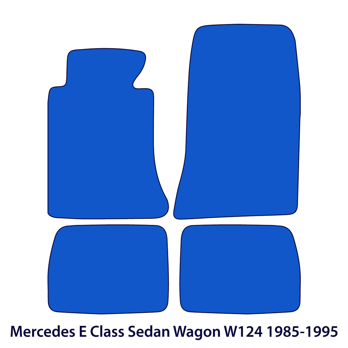 Mercedes E-Class Velour Floor Mats 1985-1995 – W124 – Black Exclusive