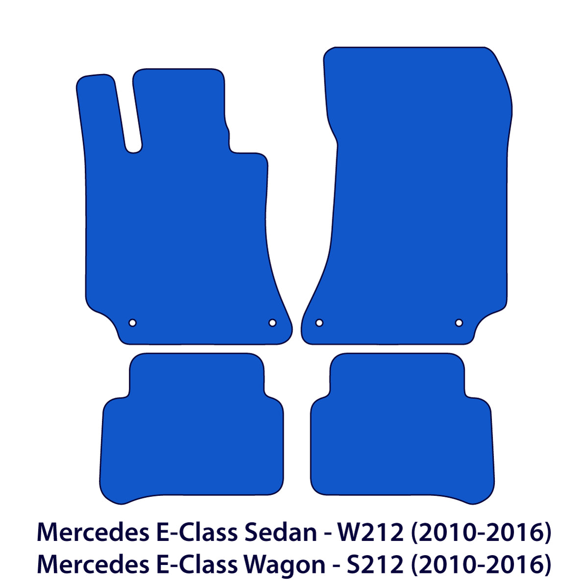Mercedes E-Class Velour Floor Mats 2010-2016 – W212 &amp; S212 – Black Exclusive