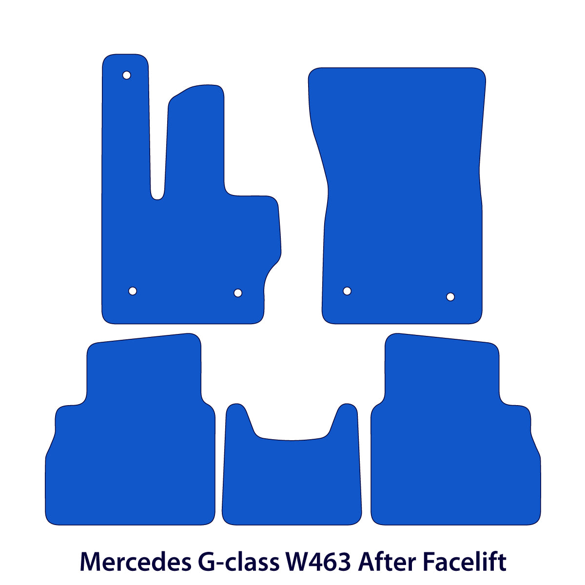 Mercedes G-Class Velour Floor Mats 2019-2025 – W463 After Facelift – Black