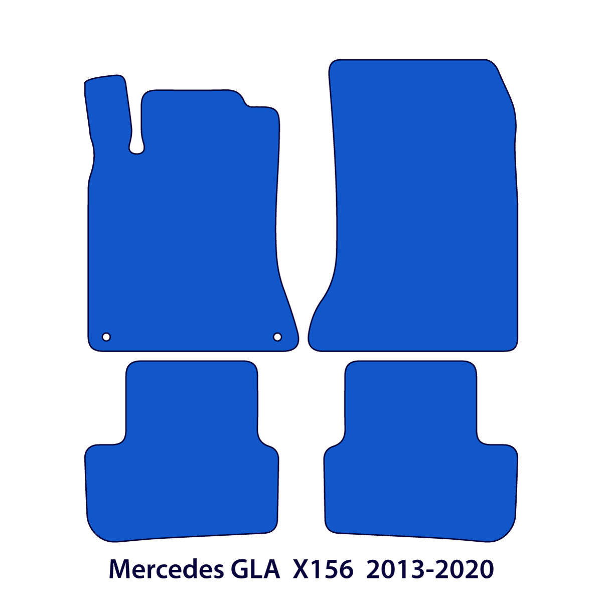 Mercedes GLA Velour Floor Mats 2013-2020 – X156 – Black