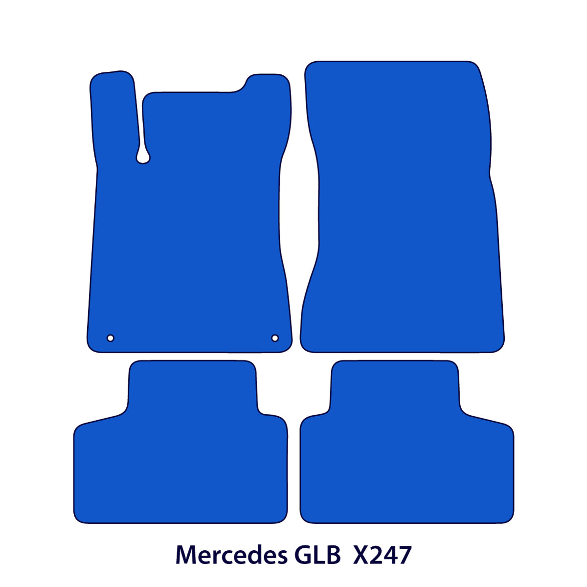 Mercedes GLB Velour Floor Mats 2020-2026 – X247 – Black