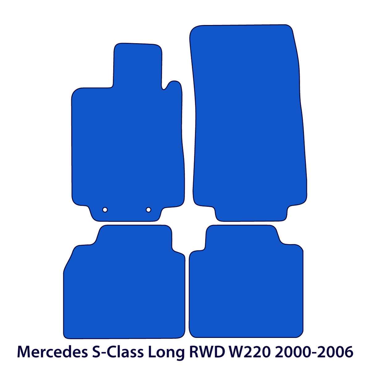 Mercedes S-Class Long RWD Velour Floor Mats 2000-2006 – W220 – Beige