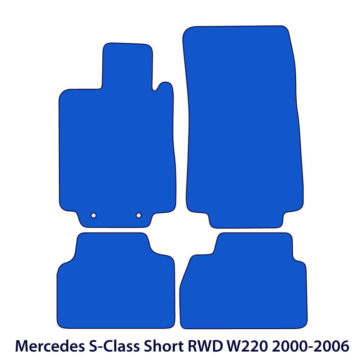 Mercedes S-Class Short RWD Velour Floor Mats 2000-2006 – W220 – Beige