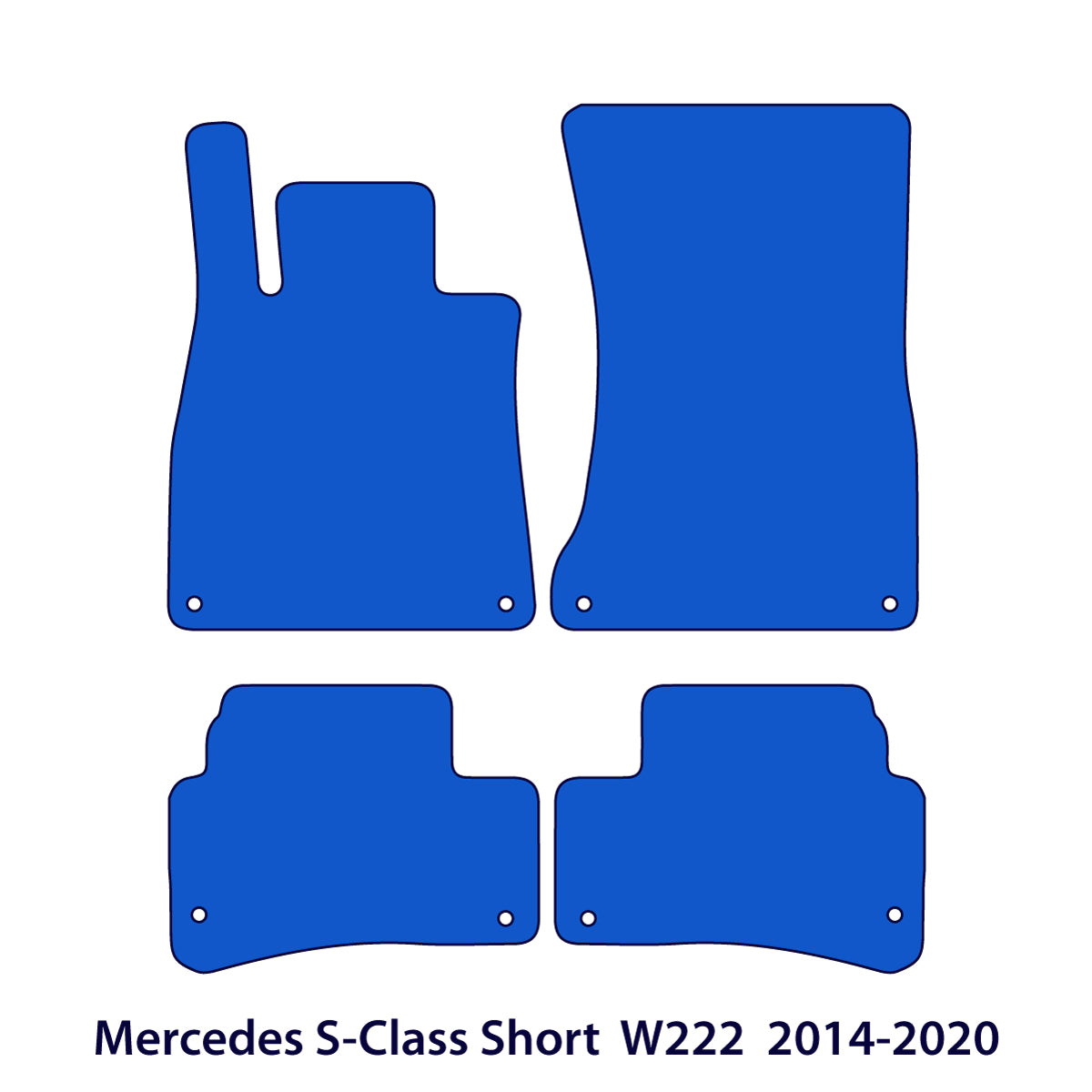 Mercedes S-Class Short Velour Floor Mats 2014-2020 – W222 – Beige