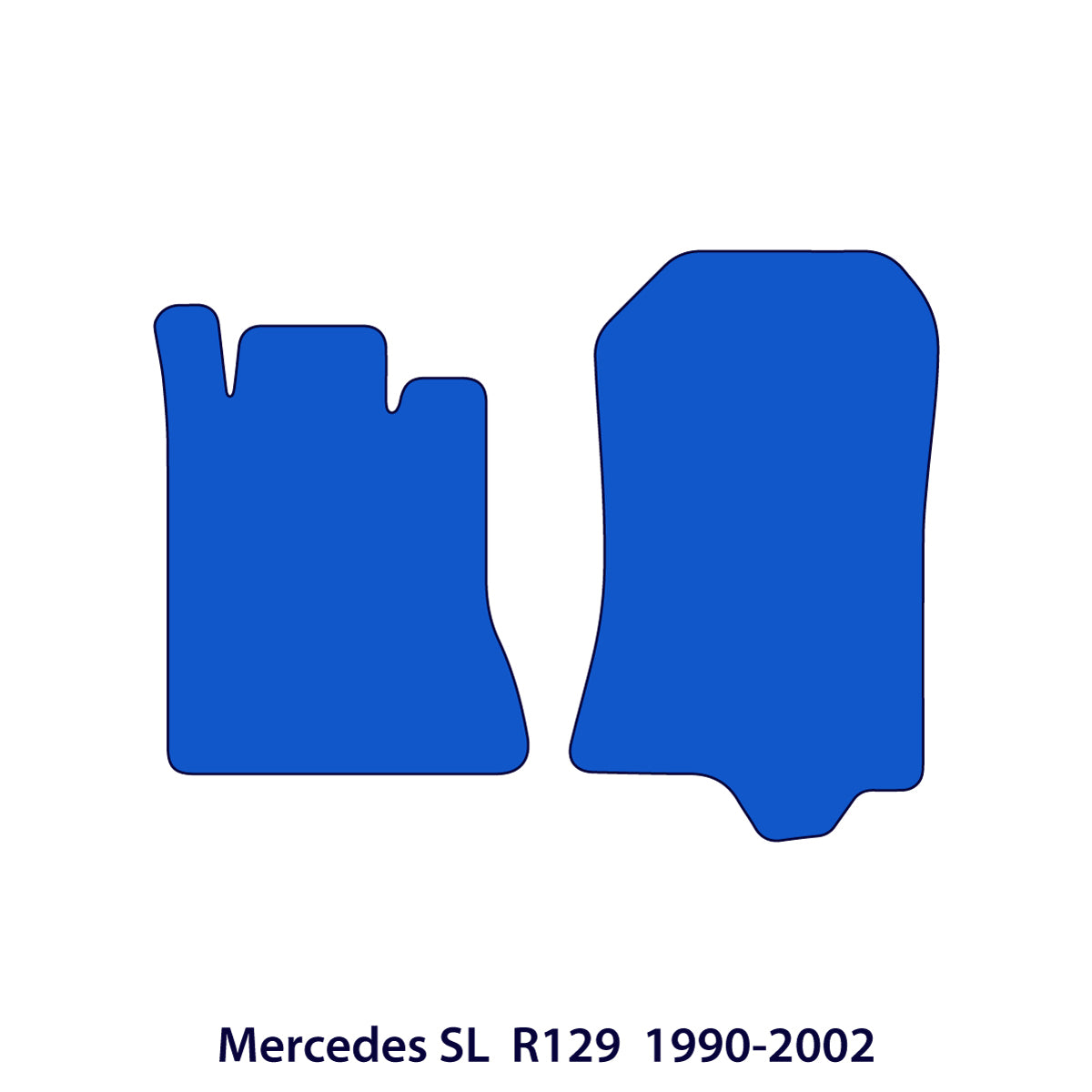 Mercedes SL Velour Floor Mats 1990-2002 – R129 – Black
