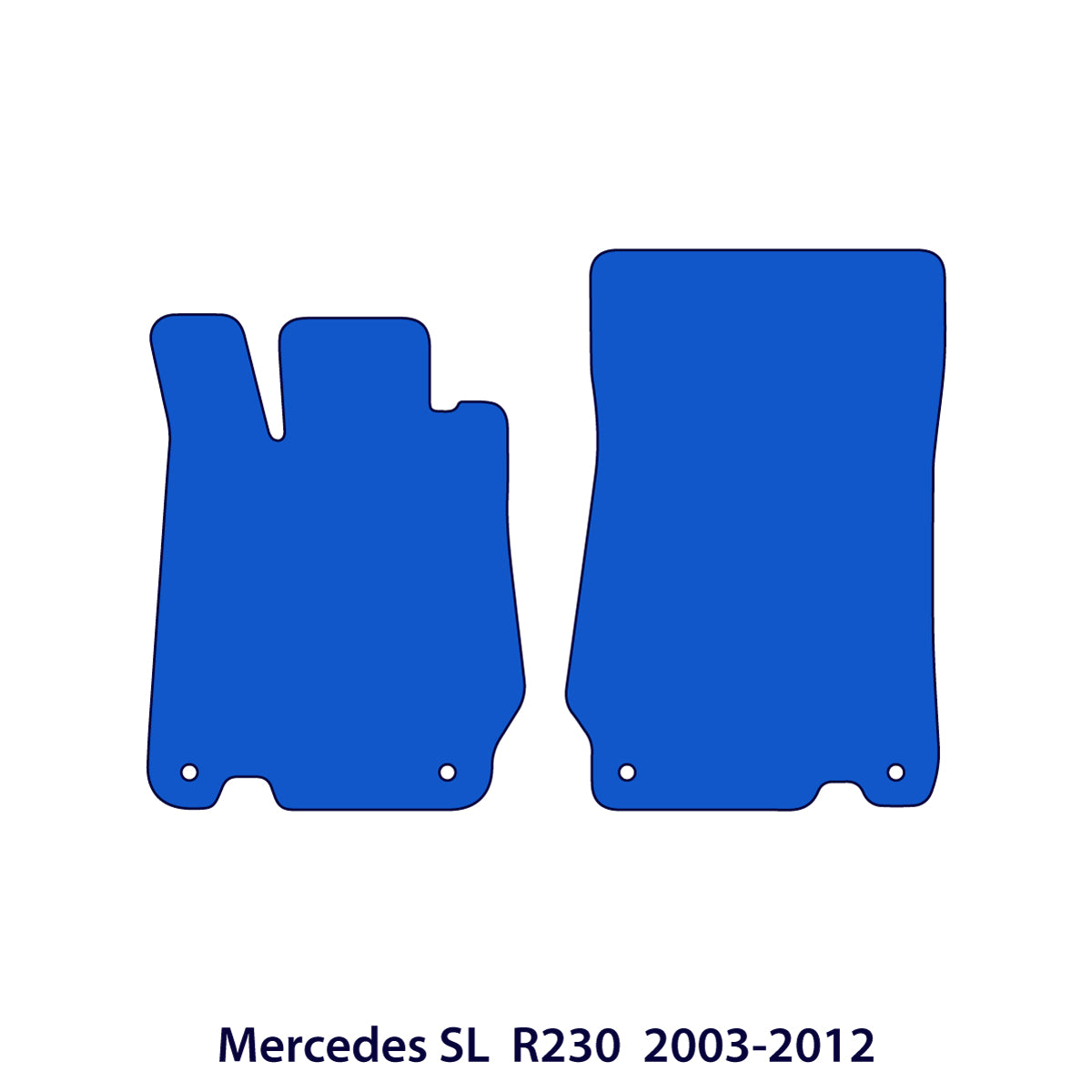Mercedes SL Velour Floor Mats 2003-2012 – R230 – Black