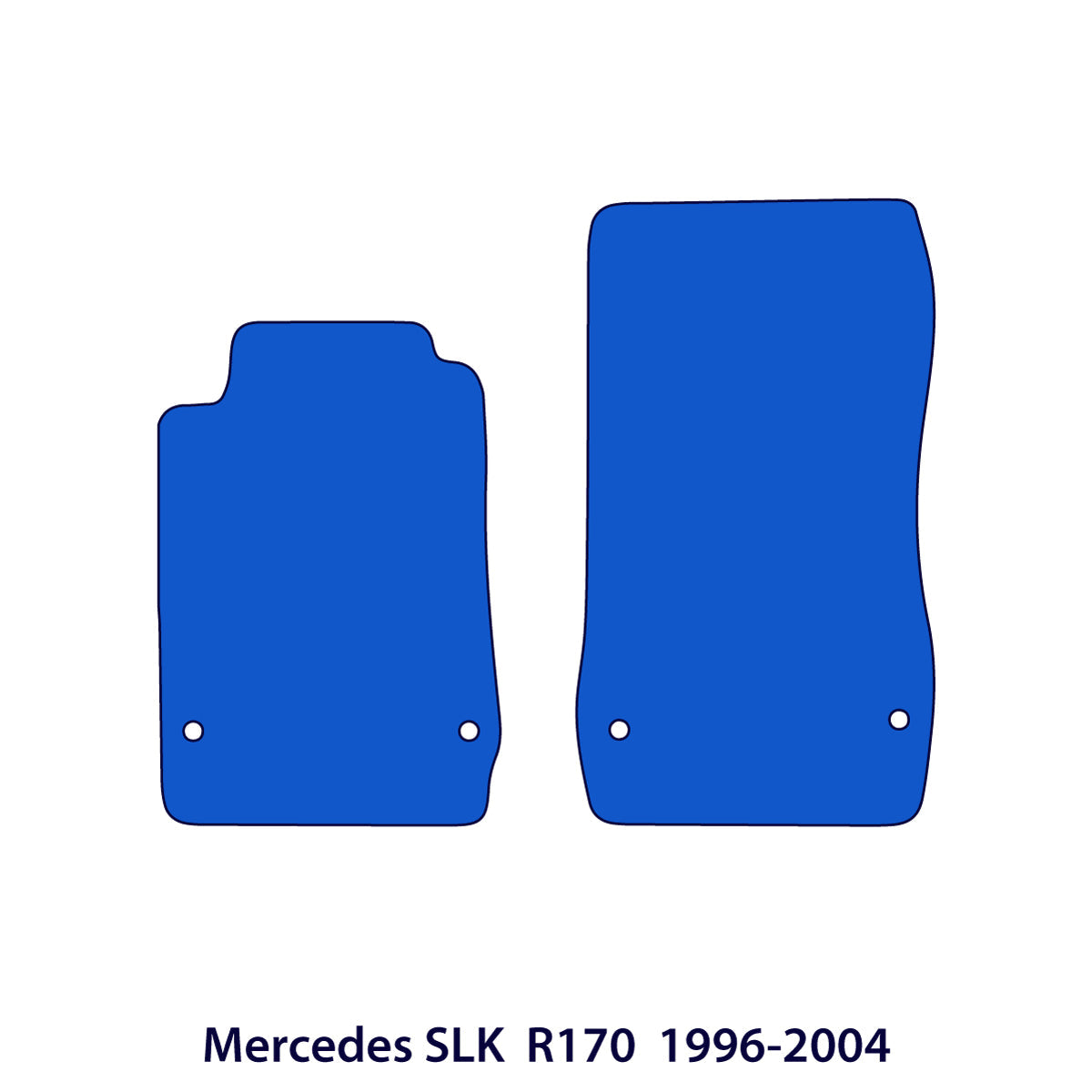 Mercedes SLK Velour Floor Mats 1996-2004 – R170 – Black Exclusive
