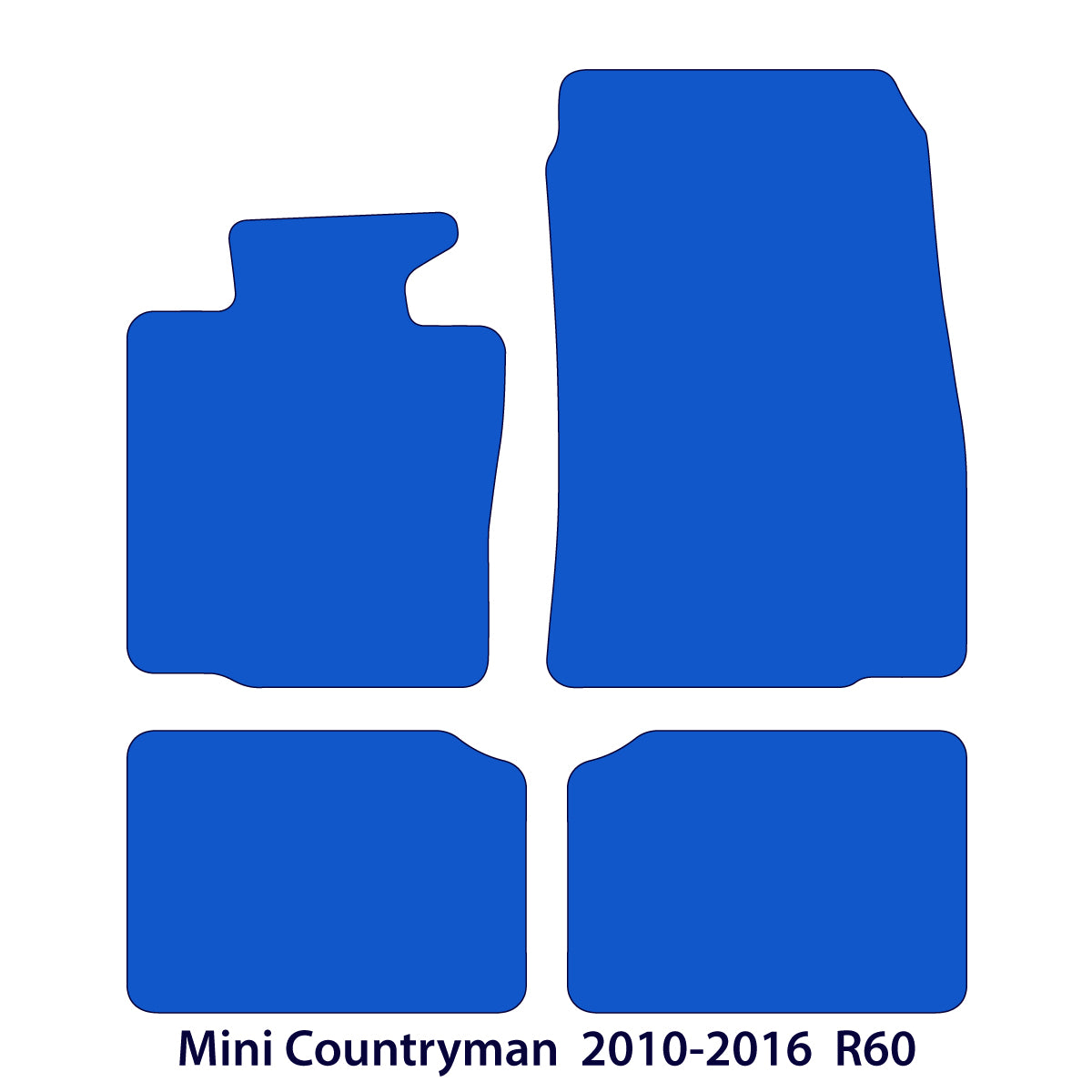 Mini Countryman Velour Floor Mats 2010-2016 – R60 – Black