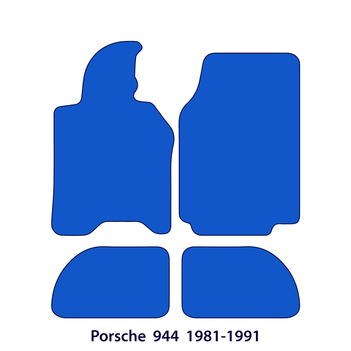 Porsche 944 Velour Floor Mats 1981-1991 – Black
