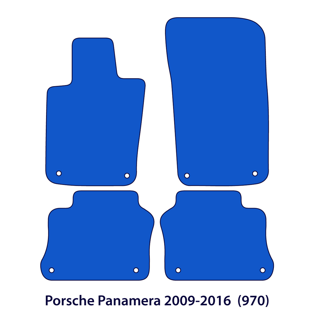 Porsche Panamera Velour Floor Mats 2009-2016 – 970 – Black