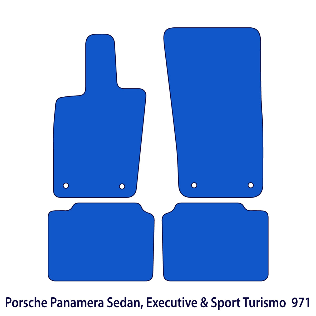 Porsche Panamera Floor Mats – 971 & 972 – Black