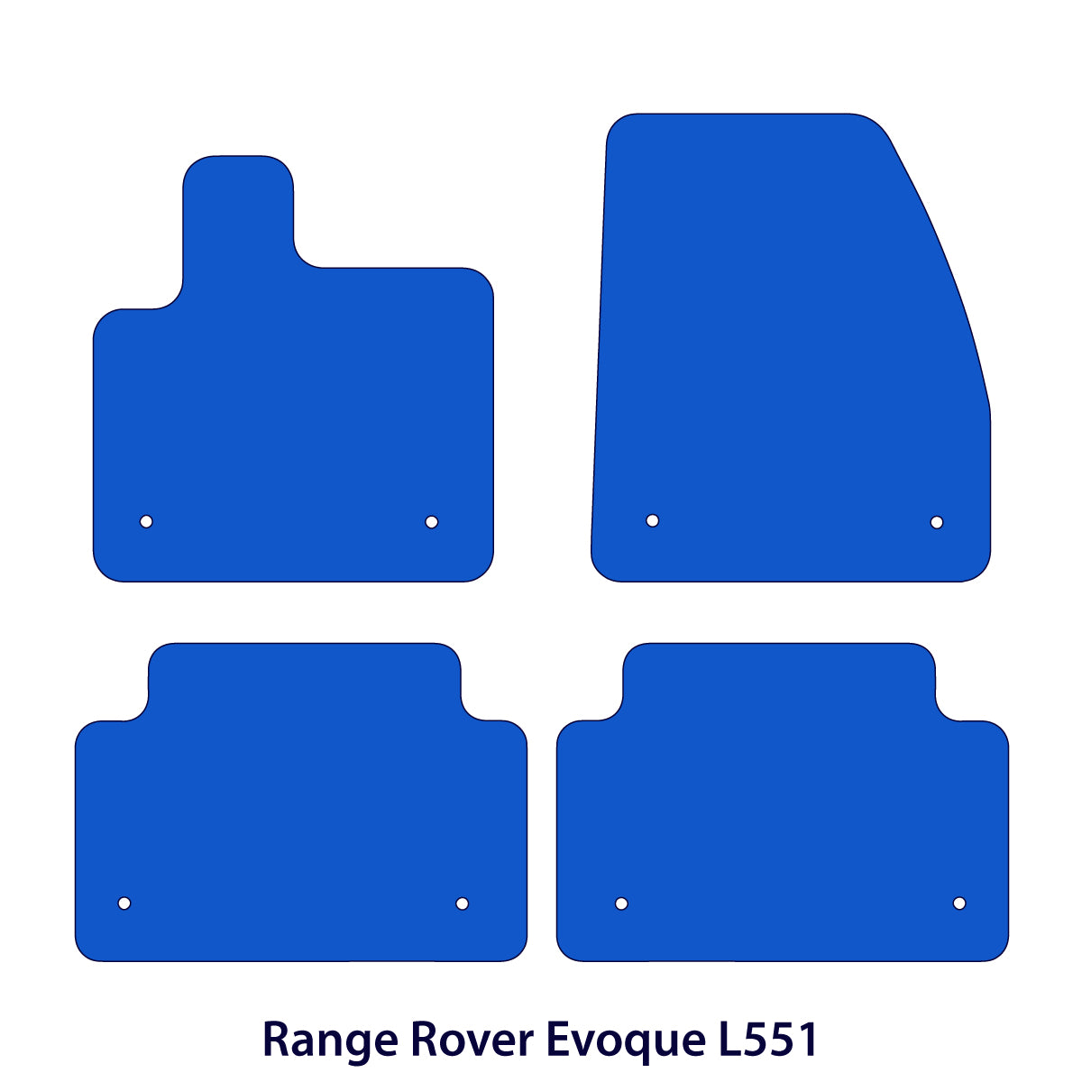 Range Rover Evoque Velour Floor Mats – L551 – Black