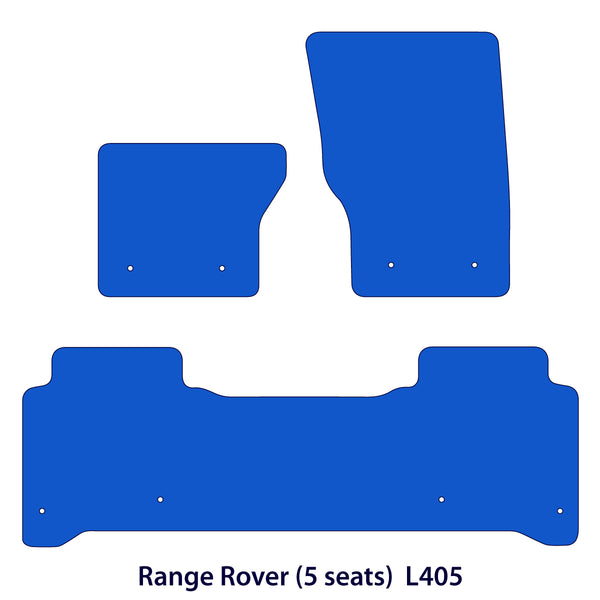 Range Rover Mat Color Range Rover Floor Mats - 5 seats L405 - Black