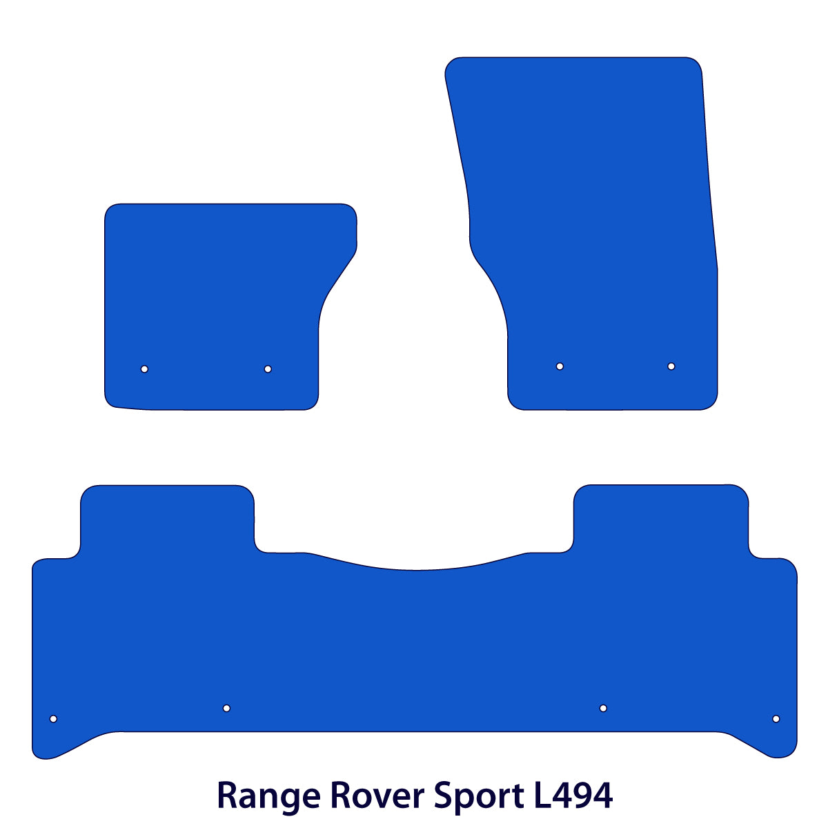 Range Rover Sport Velour Floor Mats 2014-2022 WITHOUT V8 ENGINE – L494 – Black