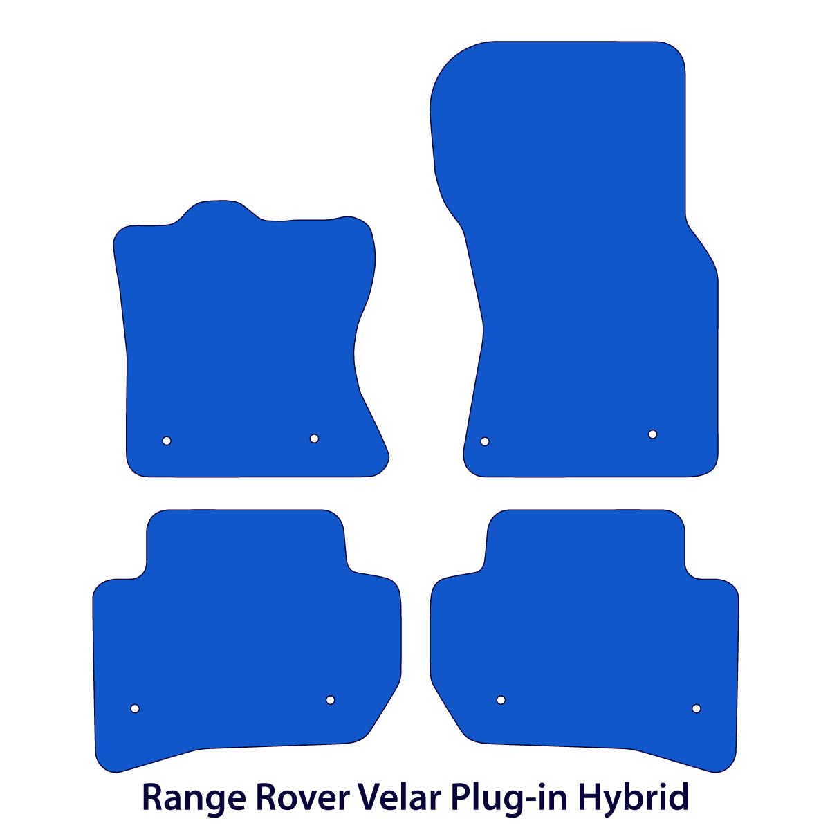 Range Rover Velar Hybrid Velour Floor Mats – Black