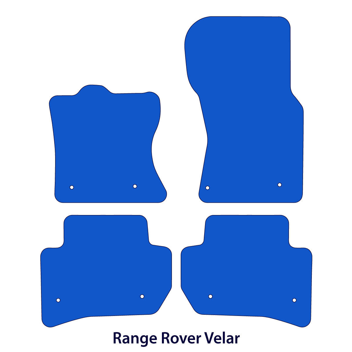 Range Rover Velar Velour Floor Mats – Black Exclusive