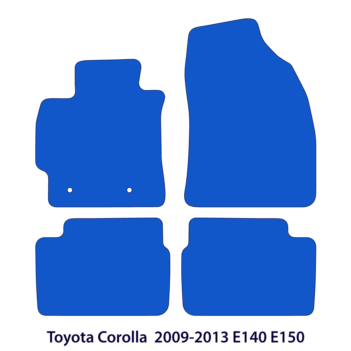 Toyota Corolla Floor Mats - 2009-2013 E140 E150 - Black