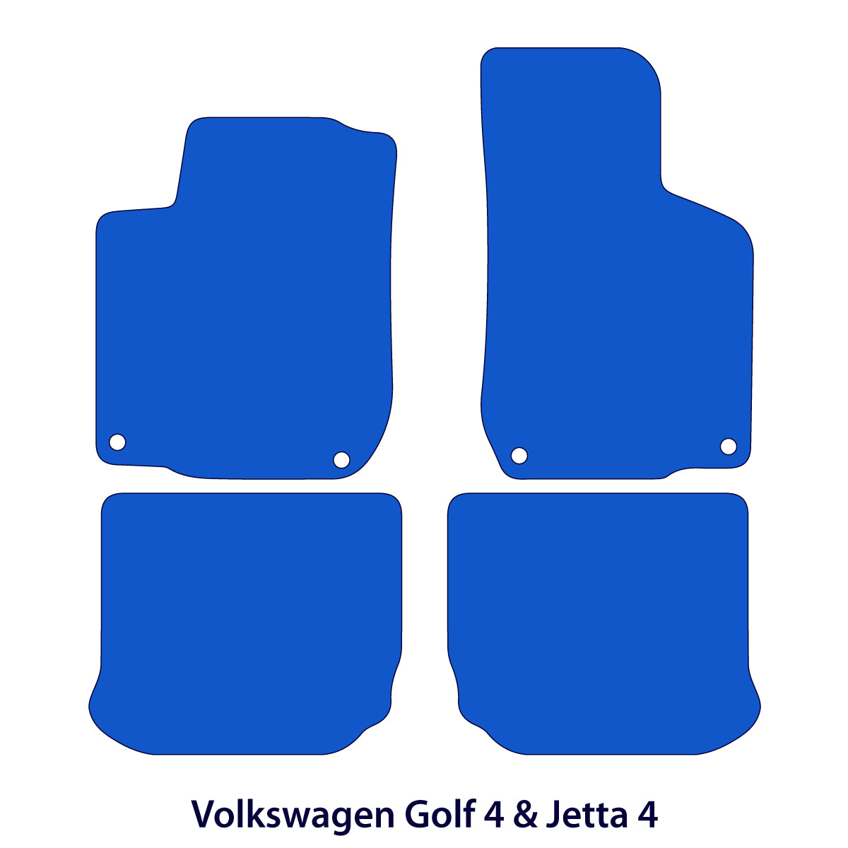 Volkswagen Golf 4 & Jetta 4 Velour Floor Mats 1999-2005 - Black