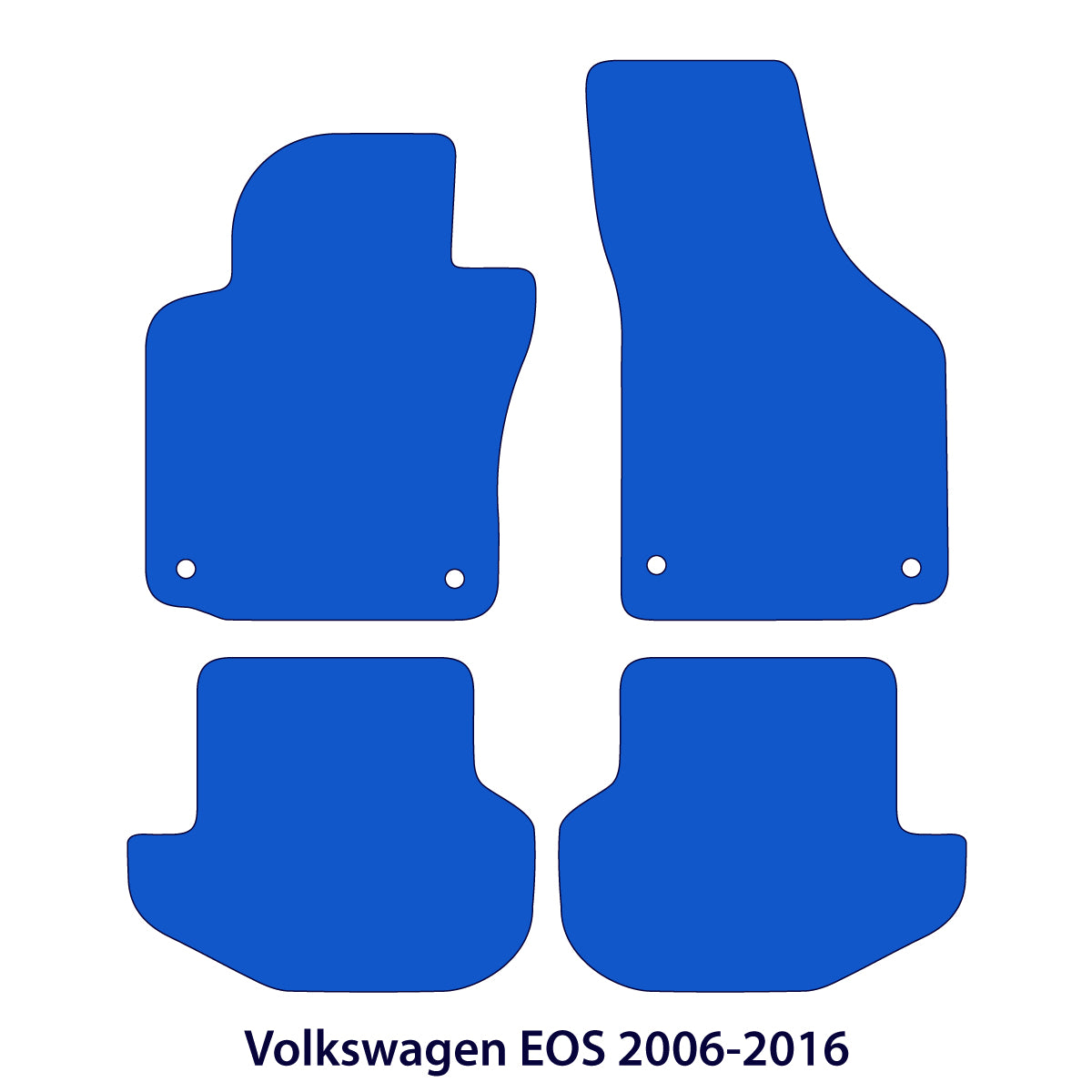 Volkswagen EOS Velour Floor Mats 2006-2016 – Black