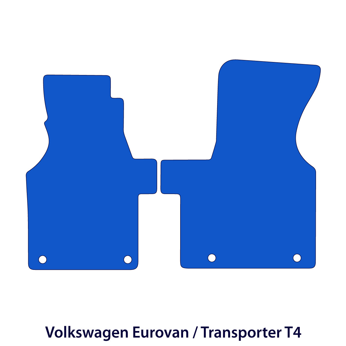 Volkswagen Eurovan / Transporter Velour Floor Mats 1990-2003 – T4 - Black