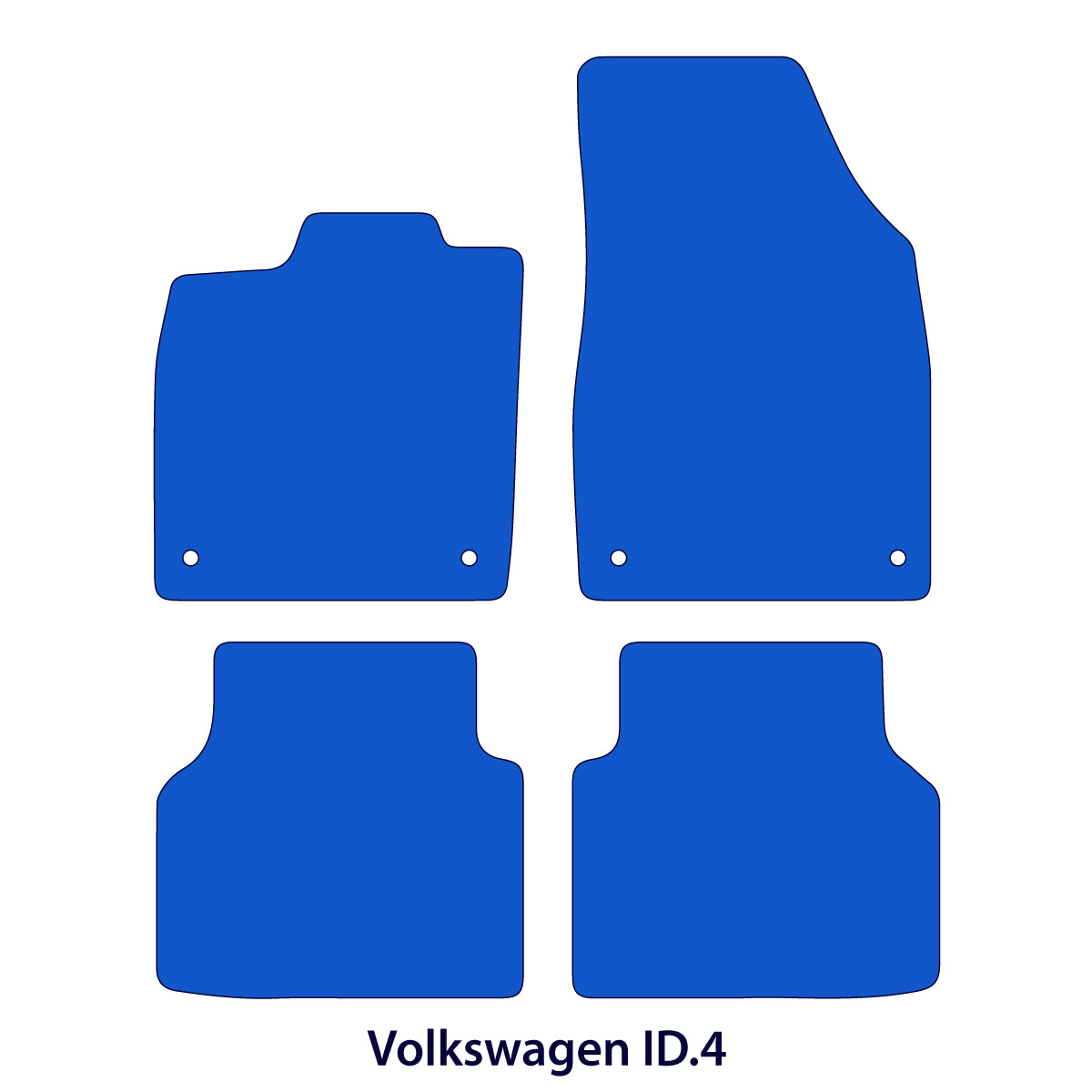 Volkswagen ID.4 Velour Floor Mats - Black