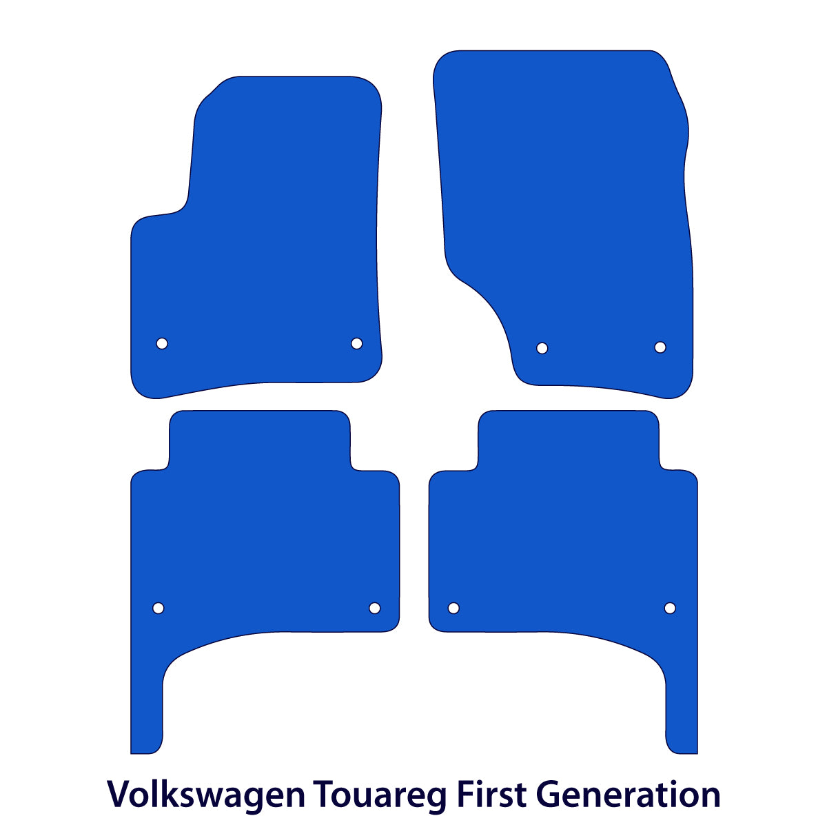 Volkswagen Touareg Floor Mats - First Generation - Black