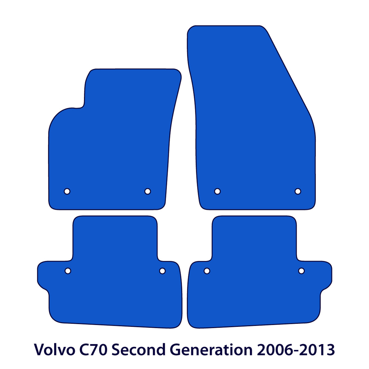 Volvo C70 Velour Floor Mats 2006-2013 – Black