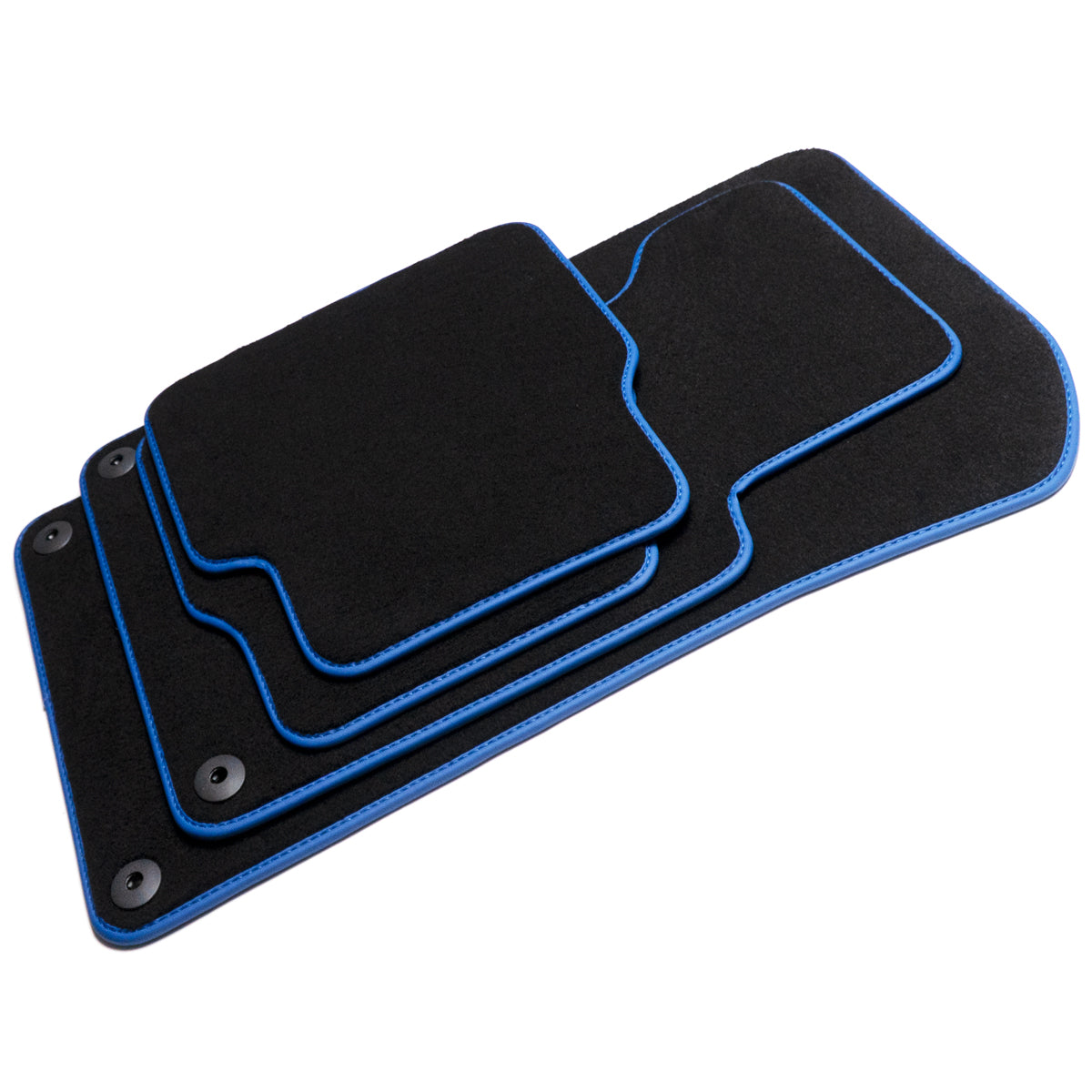 Volvo S40 &amp; V40 Velour Floor Mats 2000-2004 – 1st Gen Facelift – Blue Edging